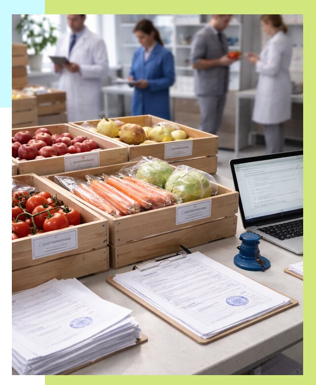Сертификация овощей и фруктов в Черемхове от 8862 р. | Алешин-Чрм