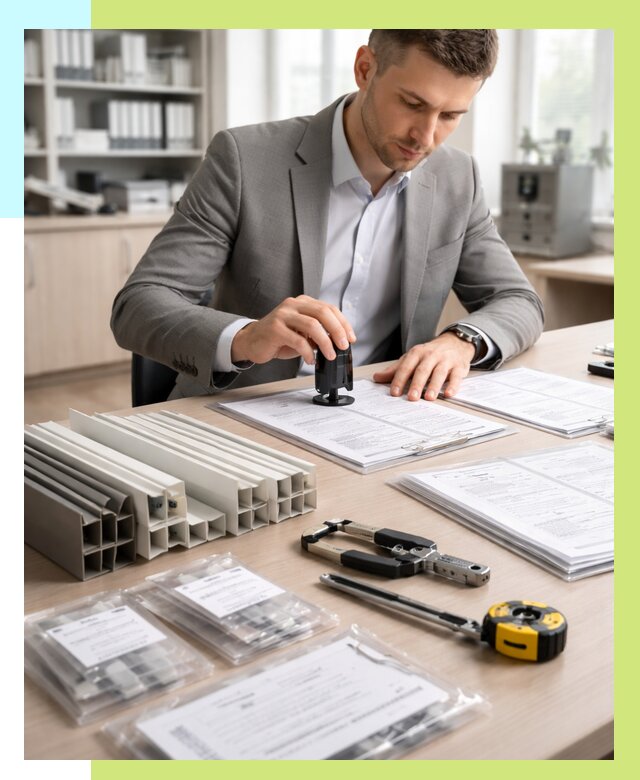 Сертификация ПВХ продукции в Черемхове от 8862 р., Алешин-Чрм